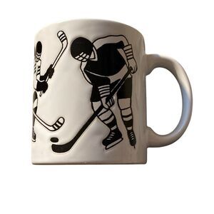 RARE Vintage Waechterbach Hockey players Coffee Tea Mug West Germany VHTF